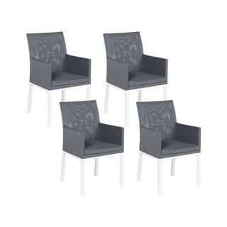 Beliani Lot de 4 chaises de jardin en Tissu Moderne BACOLI  