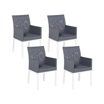 Set mit 4 Stühlen aus Polyester Modern BACOLI