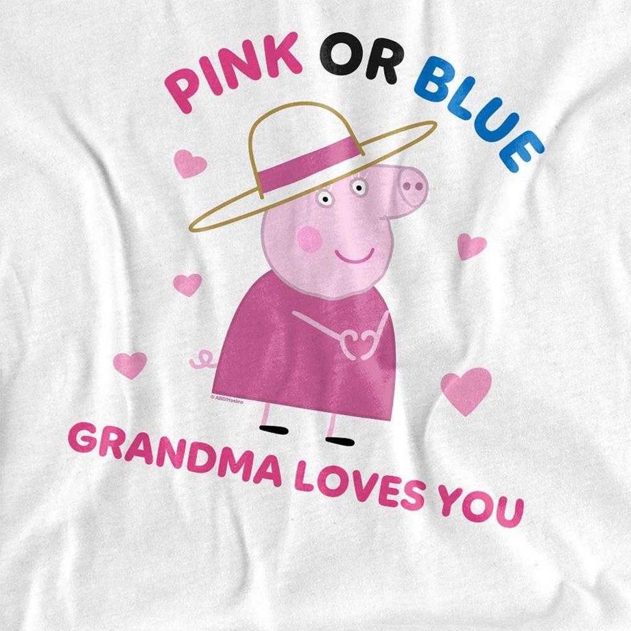 Peppa Pig Pink ou Bleu Mamie t'aime T-Shirt  
