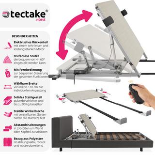 Tectake Elektrische Rückenlehne Cosy Glide 110x243x62cm  