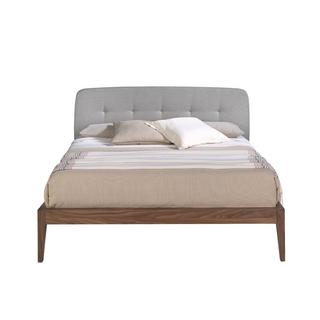 ANGEL CERDA Letto in tessuto grigio trapuntato  