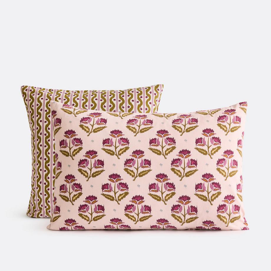 Taie d'oreiller en coton lavé