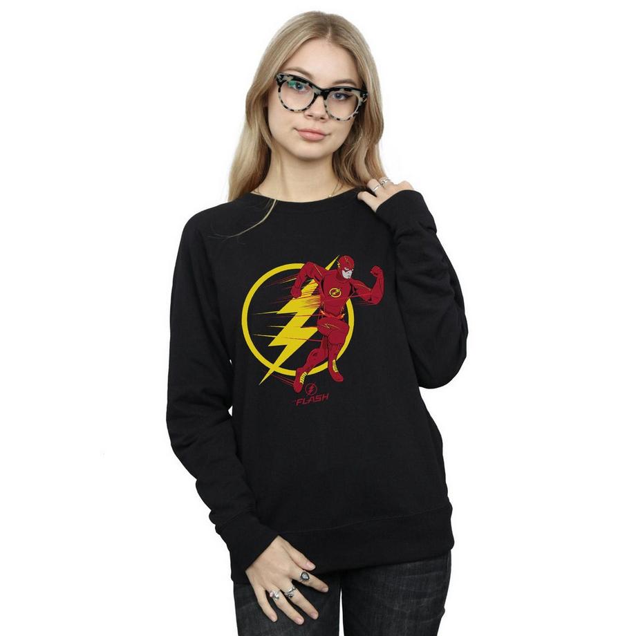 DC COMICS Flash Logo Felpa Girocollo  