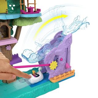 polly pocket  Polly Pocket Pollyville Casa sull'Albero dei Cuccioli, playset a 5 piani, 15+ pezzi gioco: 2 bambole, veicolo, 4 animali e molto altro ancora, idea regalo, Giocattolo per Bambini 4+ Anni 