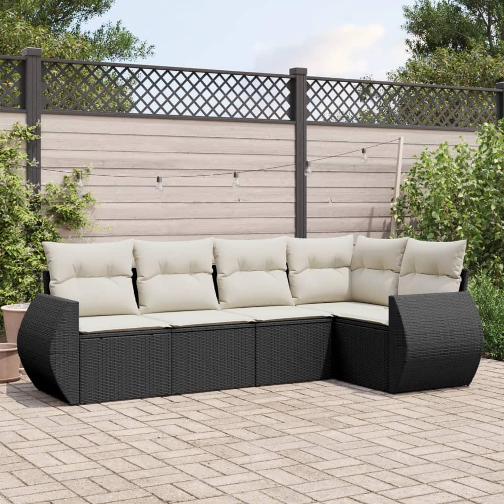 VidaXL set divano da giardino Polirattan  