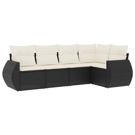 VidaXL set divano da giardino Polirattan  