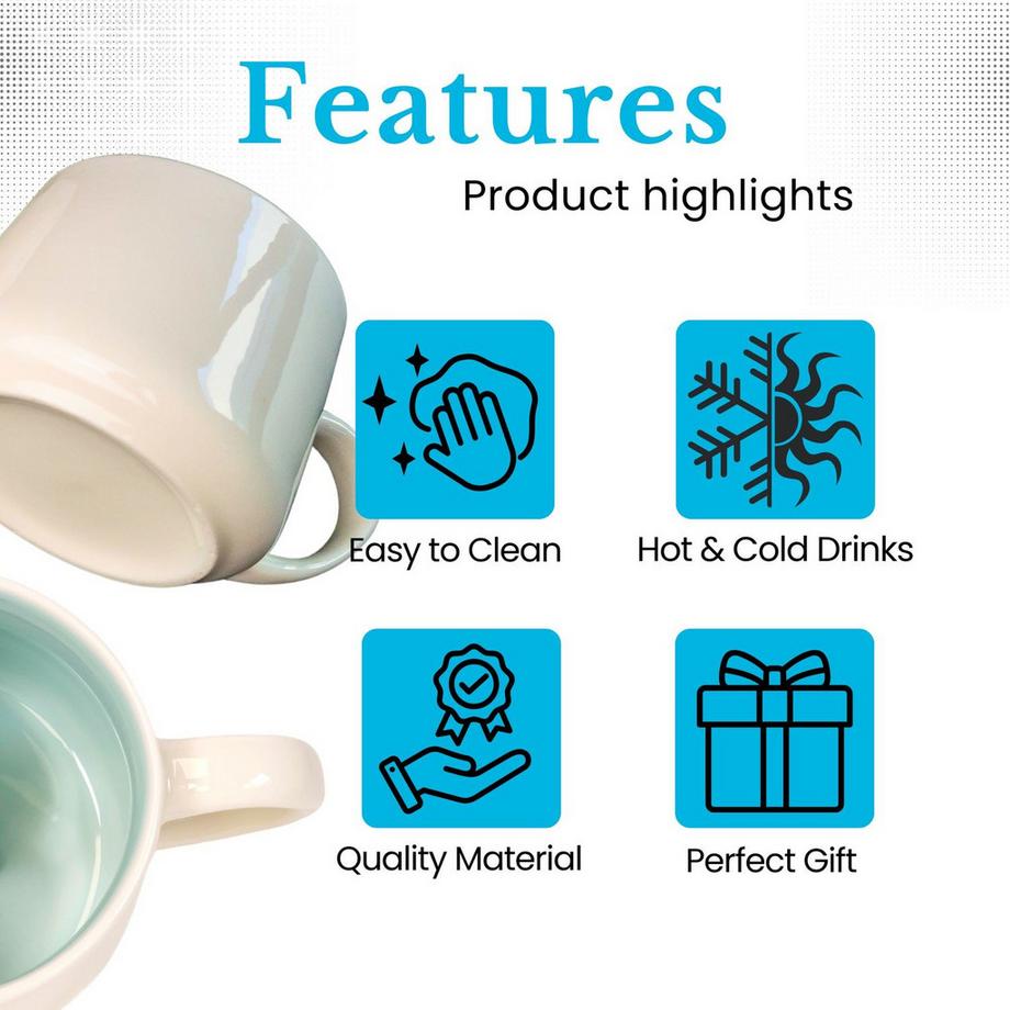 Intirilife Kaffeetasse Teetasse mit Motiv  