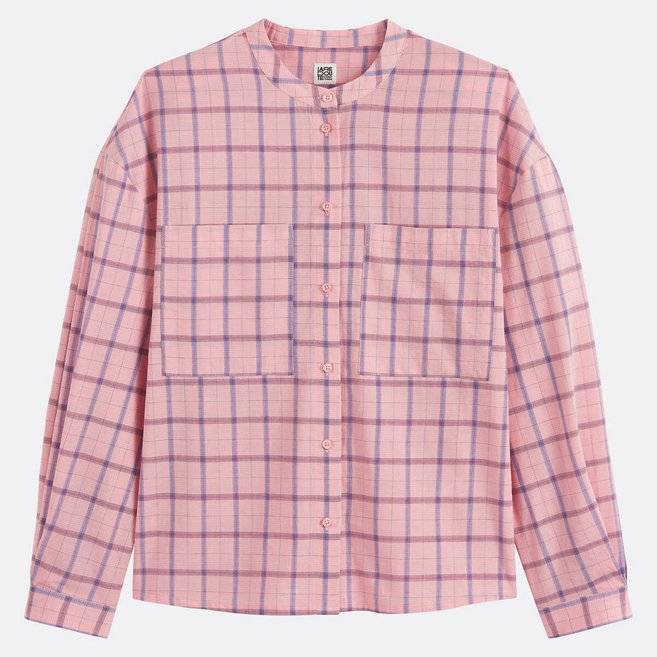 La Redoute Collections Rundhals Langarm Karoshirt  