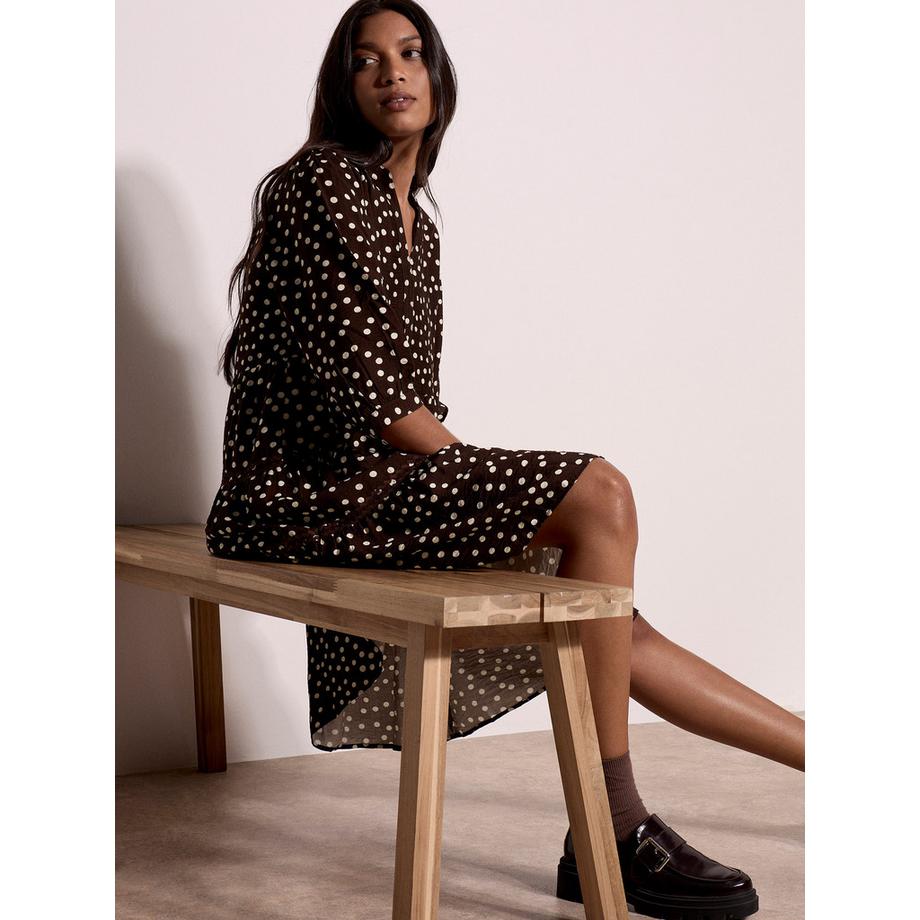 APRICOT Polka-Dot-Stufenrock Mini-Kleid  