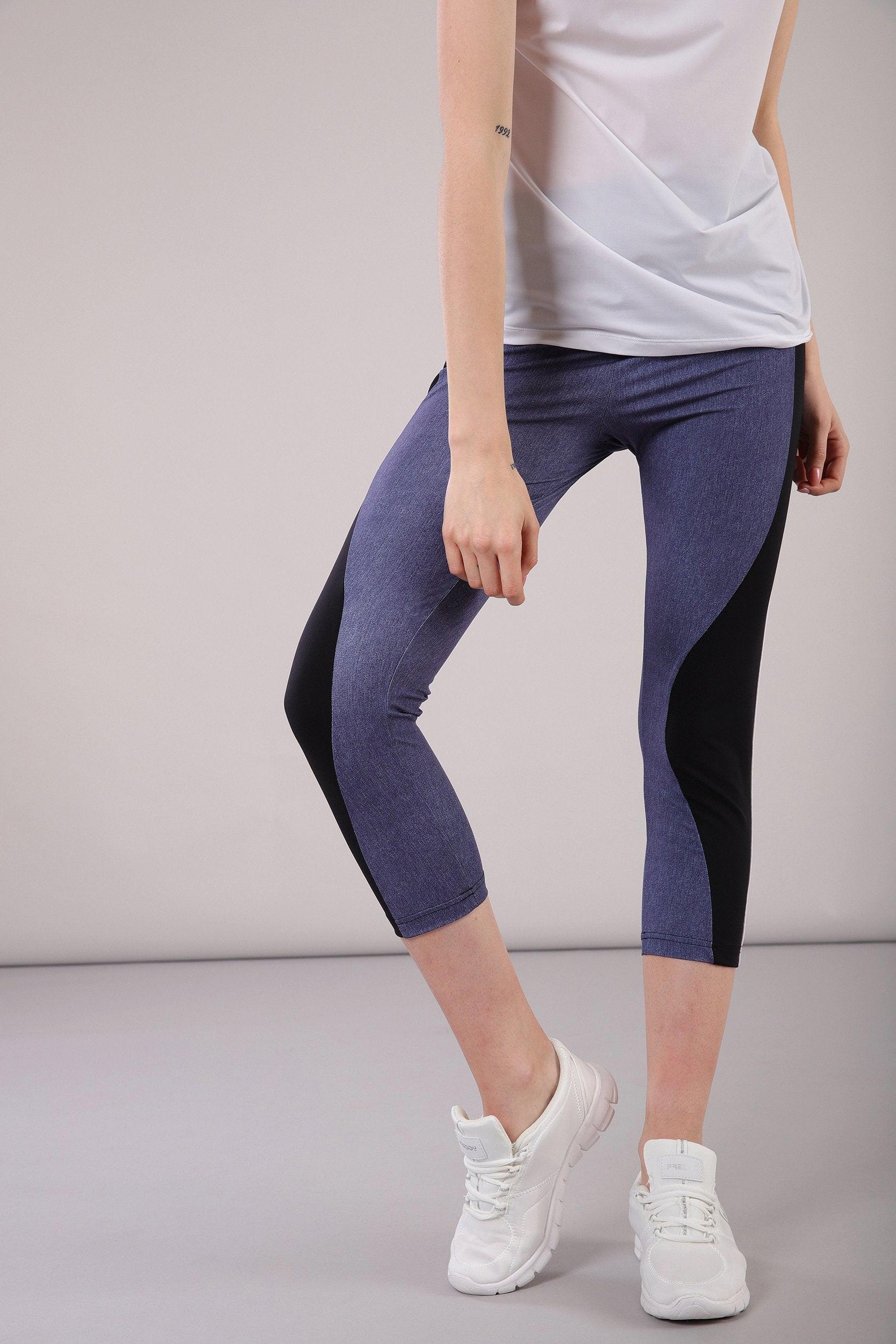 FREDDY  Legging 7/8 pour le Yoga en jersey élastique et denim 