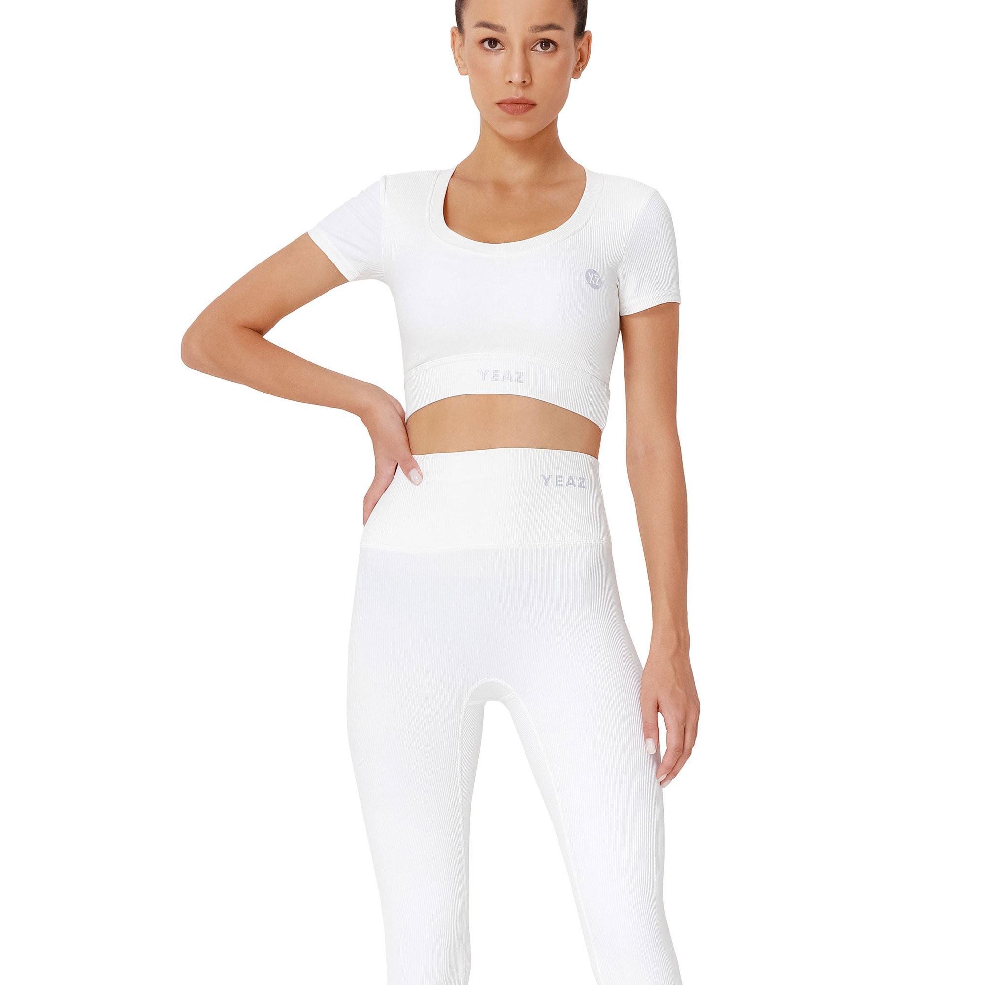 YEAZ  CLUB LEVEL SET Top + leggings - White Focus 