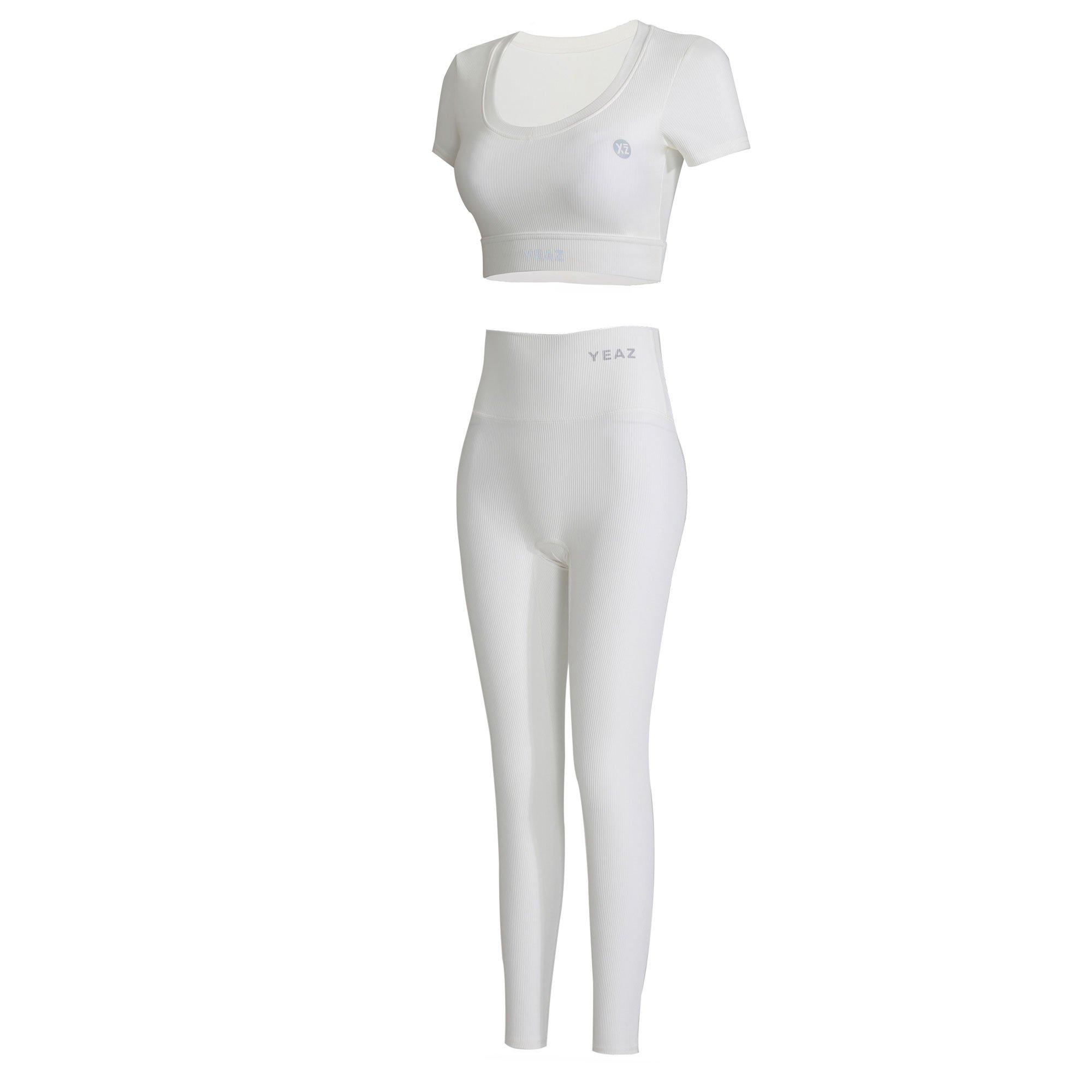 YEAZ  CLUB LEVEL SET Top + leggings - White Focus 