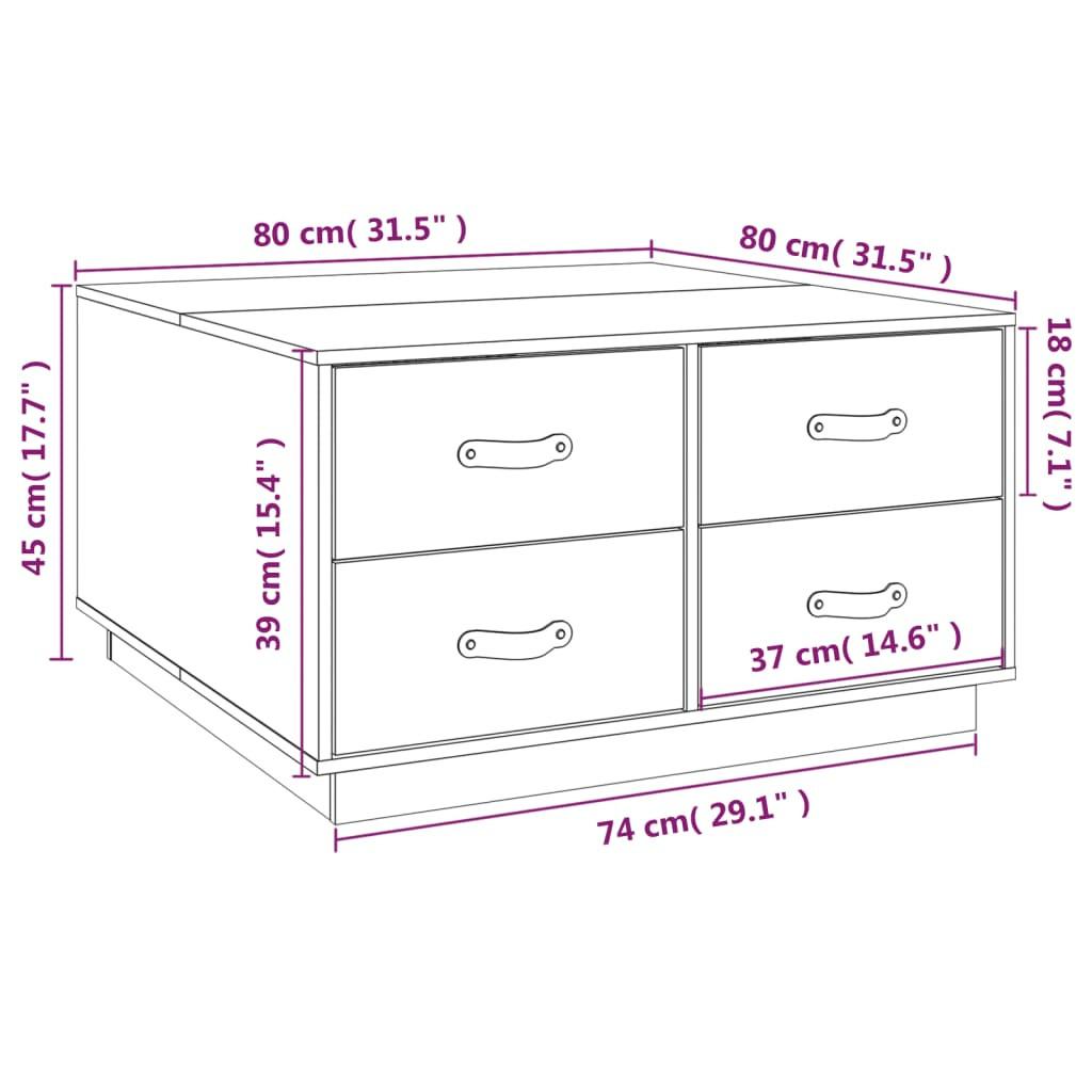 VidaXL Table basse bois de pin  