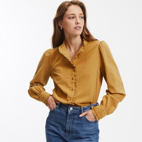 La Redoute Collections  Langärmelige Bluse mit Rüschenkragen 