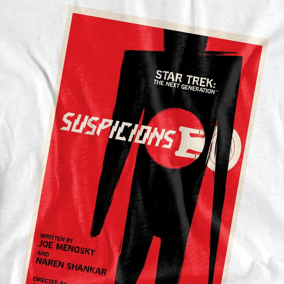 Star Trek Star Trek The Next Generation Season 6 Episode 22 Suspicions T-Shirt Maniche Lunghe  