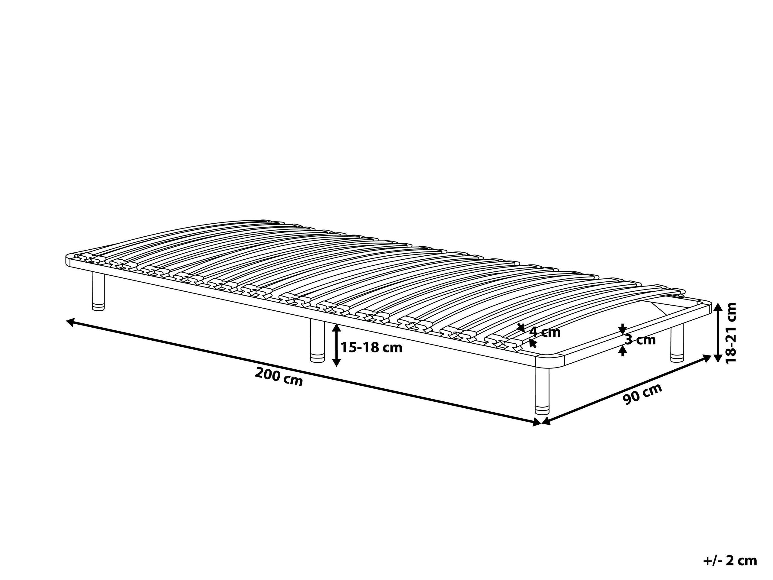 Beliani Freistehender Lattenrost aus Stahl COMBOURG  