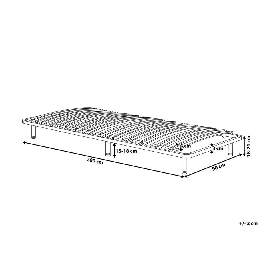 Beliani Freistehender Lattenrost aus Stahl COMBOURG  