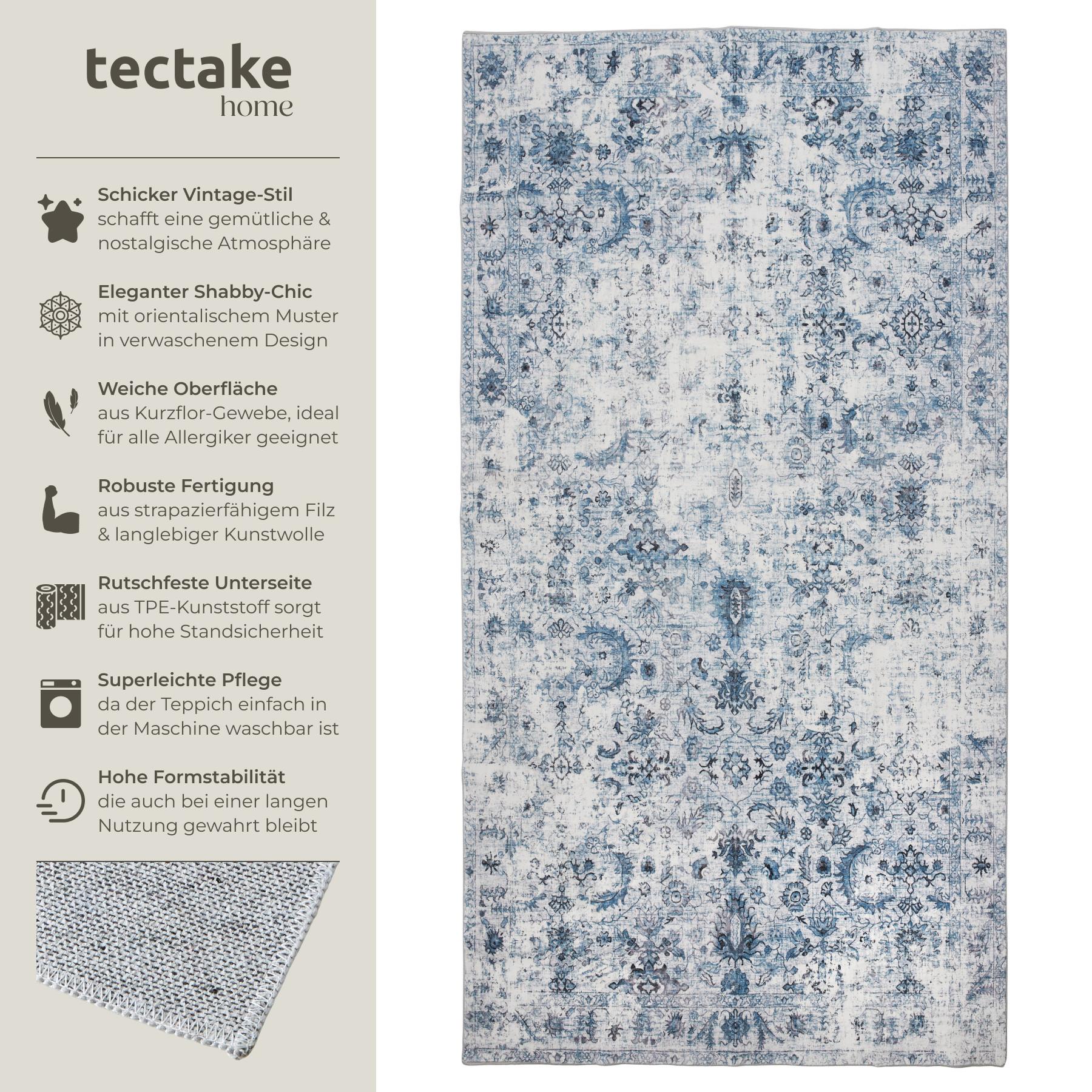 Tectake Tapis design vintage AMARA à poils courts  