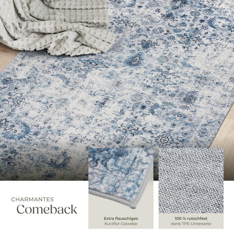 Tectake Vintage Designer Teppich Amara verschiedene Größen orientalisches Muster  