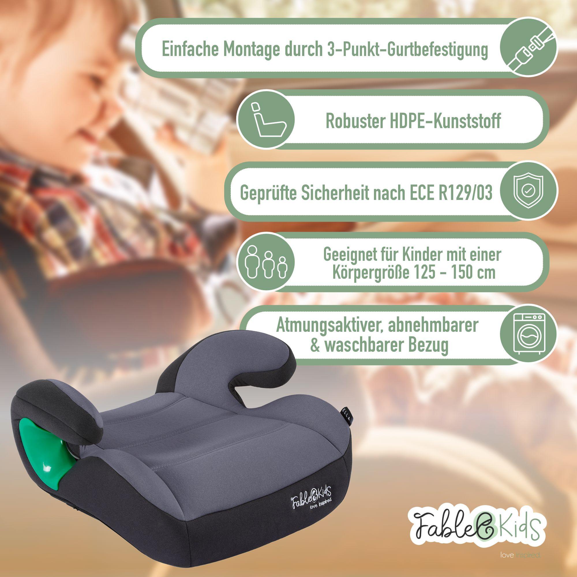 FableKids  Autokindersitz Autositz Kinderautositz Kindersitz Sitzerhöhung ECE 