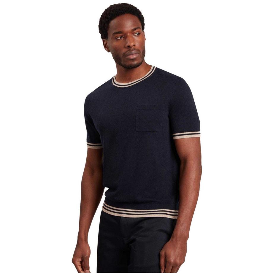 TED BAKER Maglietta in lana merino con tasca taglio regolare  