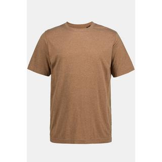 JP1880  T-shirt Basic en coton peigné, col rond marron clair 