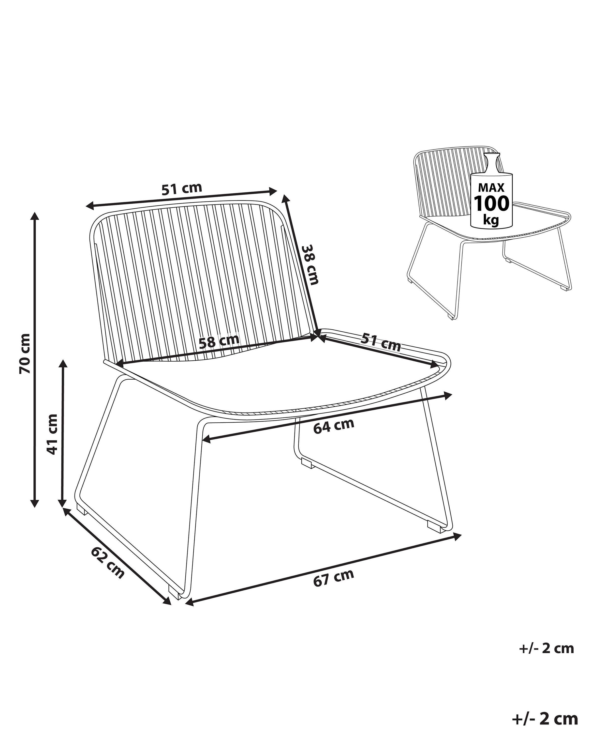 Beliani Chaise de salle à manger en Acier Moderne SNORUM  