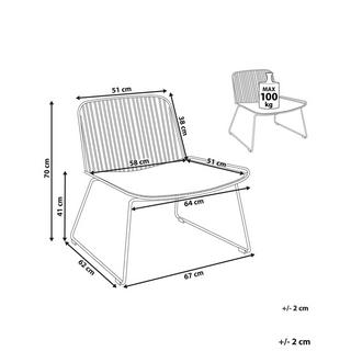 Beliani Esszimmerstuhl aus Stahl Modern SNORUM  