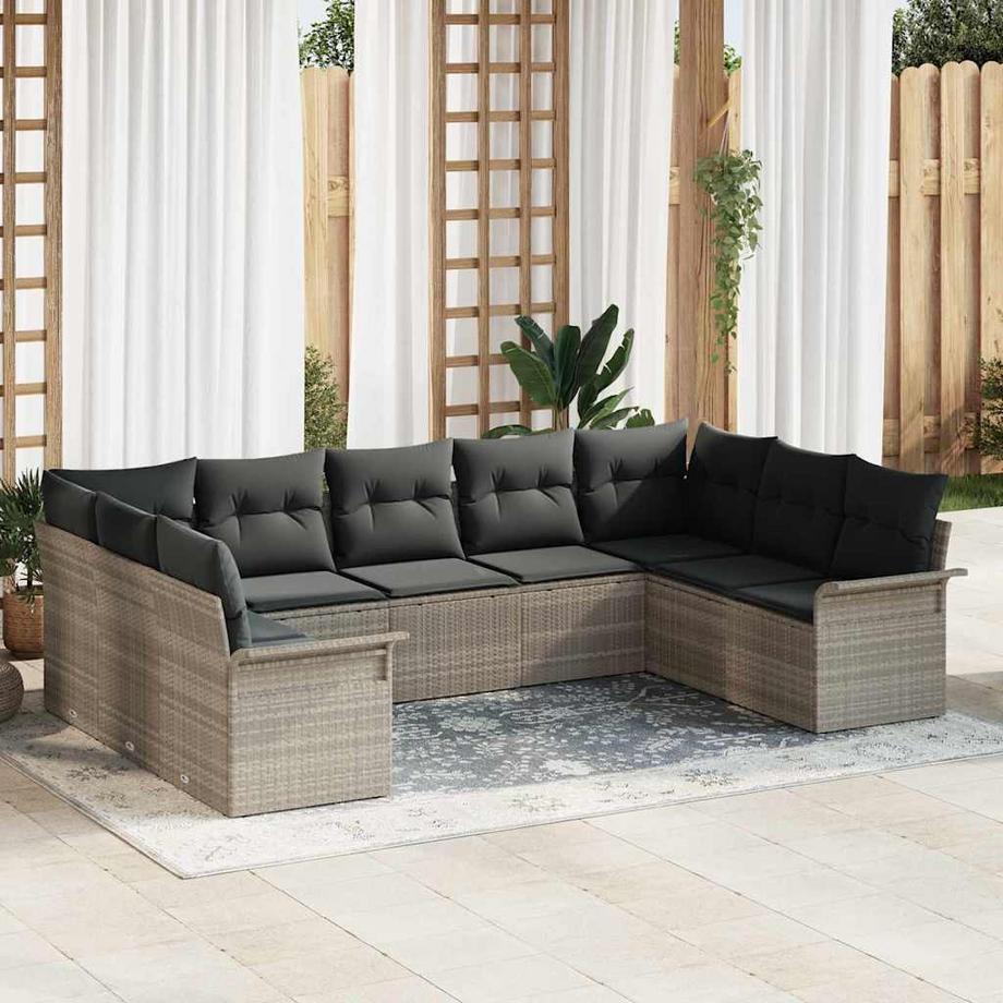 VidaXL Ensemble de canapé de jardin poly rattan  