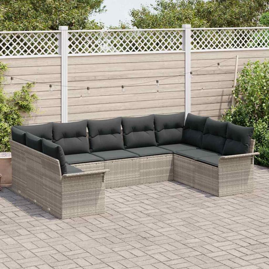 VidaXL Ensemble de canapé de jardin poly rattan  