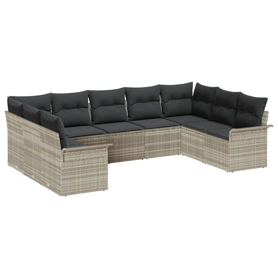 Ensemble de canapé de jardin poly rattan