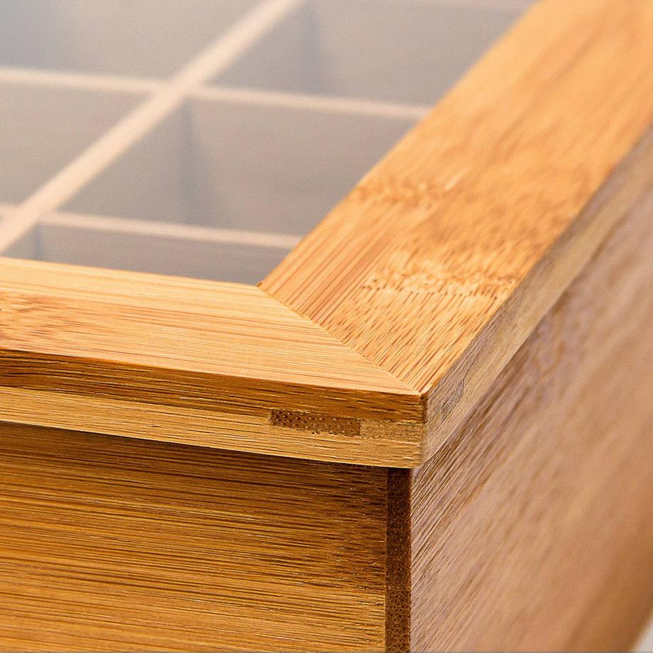 B2X Boîte à thé en bambou laqué 6 et 8 compartiments  