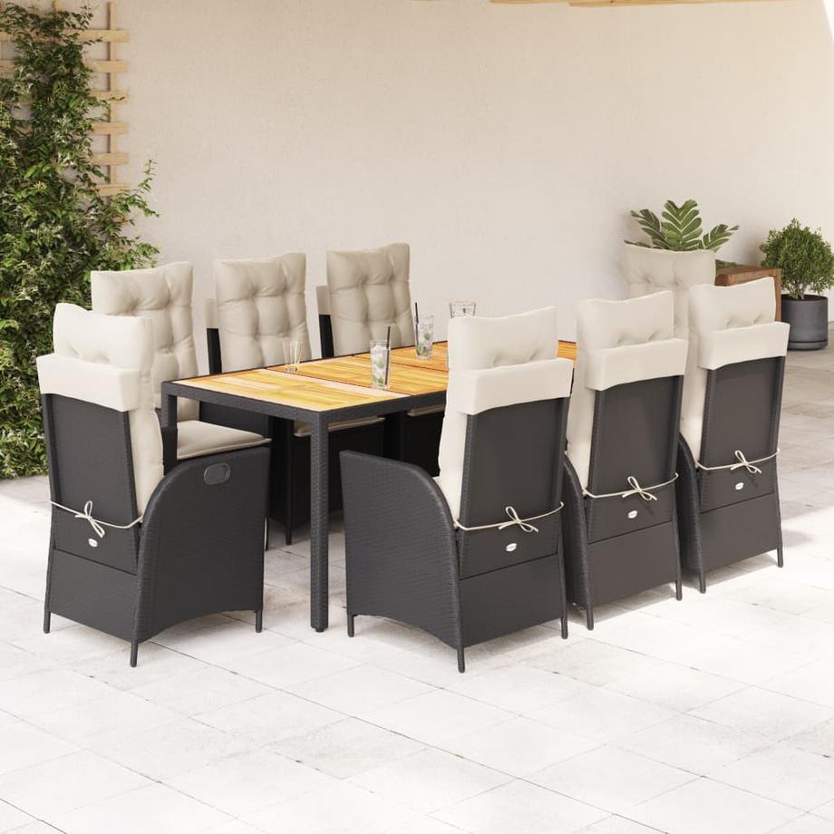 VidaXL Ensemble de salle à manger de jardin rotin synthétique  