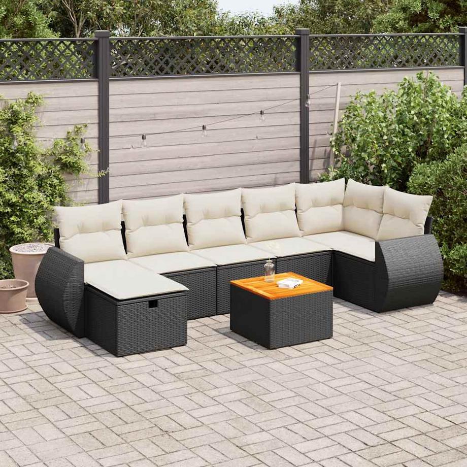 VidaXL set di divani da giardino Polirattan  
