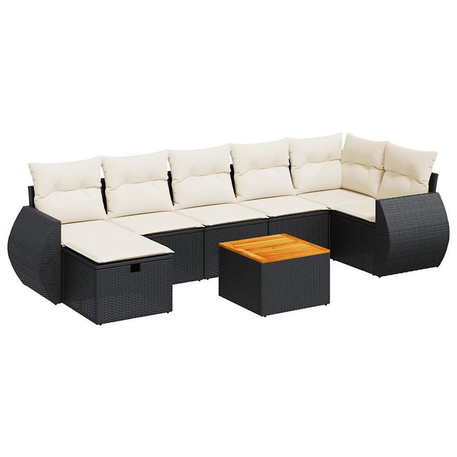 set di divani da giardino Polirattan