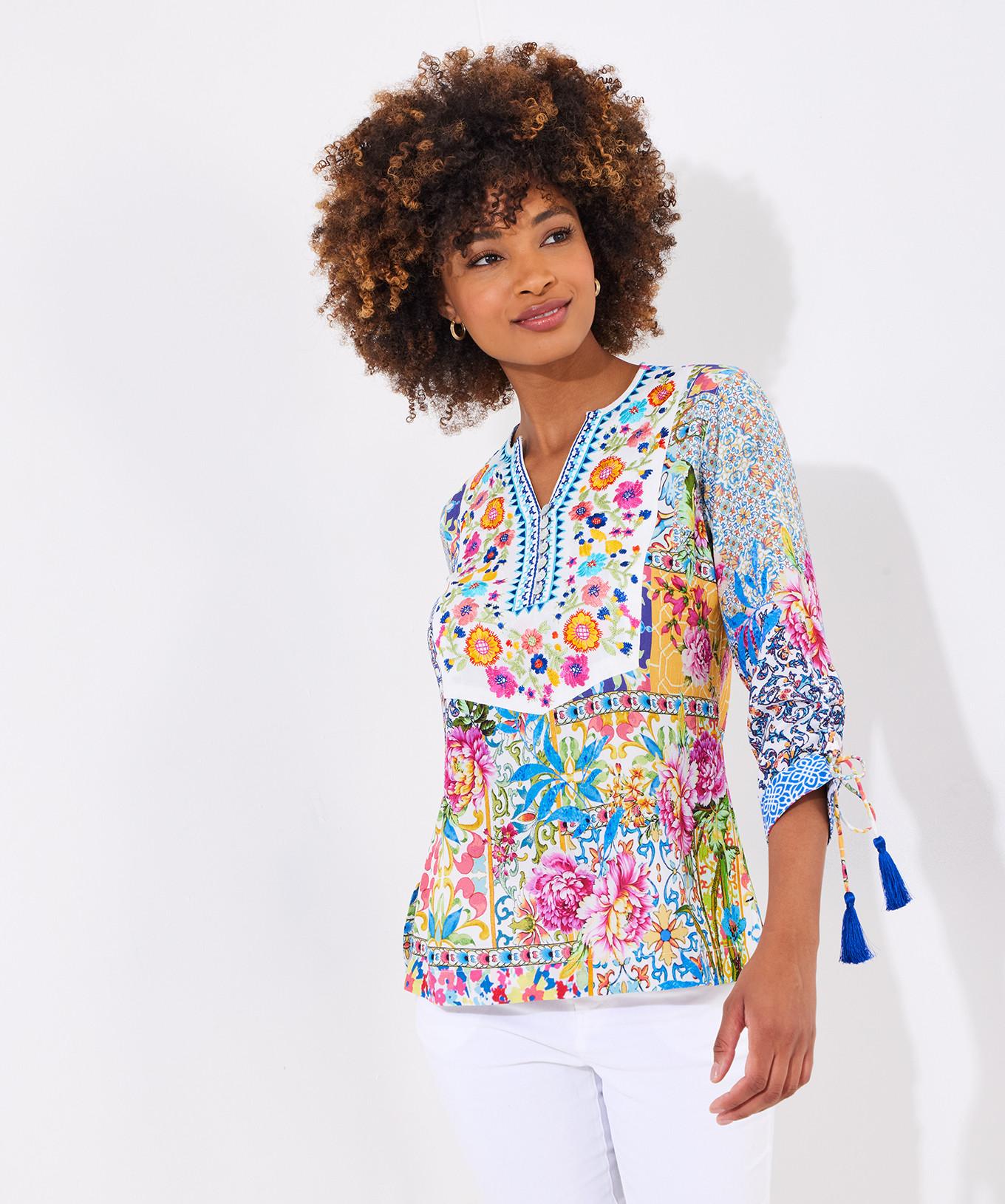 Joe Browns  Mit Patchwork-Florale bestickte Sommerbluse 