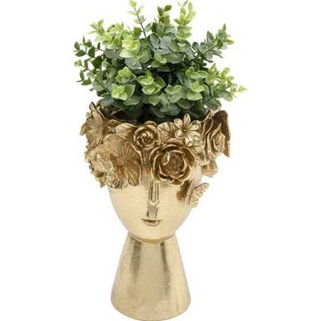 Vaso decorativo corona di fiori oro 20