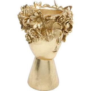 KARE Design Vaso decorativo corona di fiori oro 20  