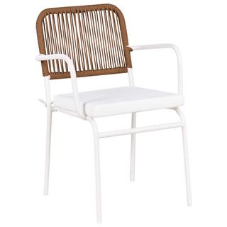 Beliani Set di 8 sedie da giardino con cuscini en Alluminio Moderno TACENO  