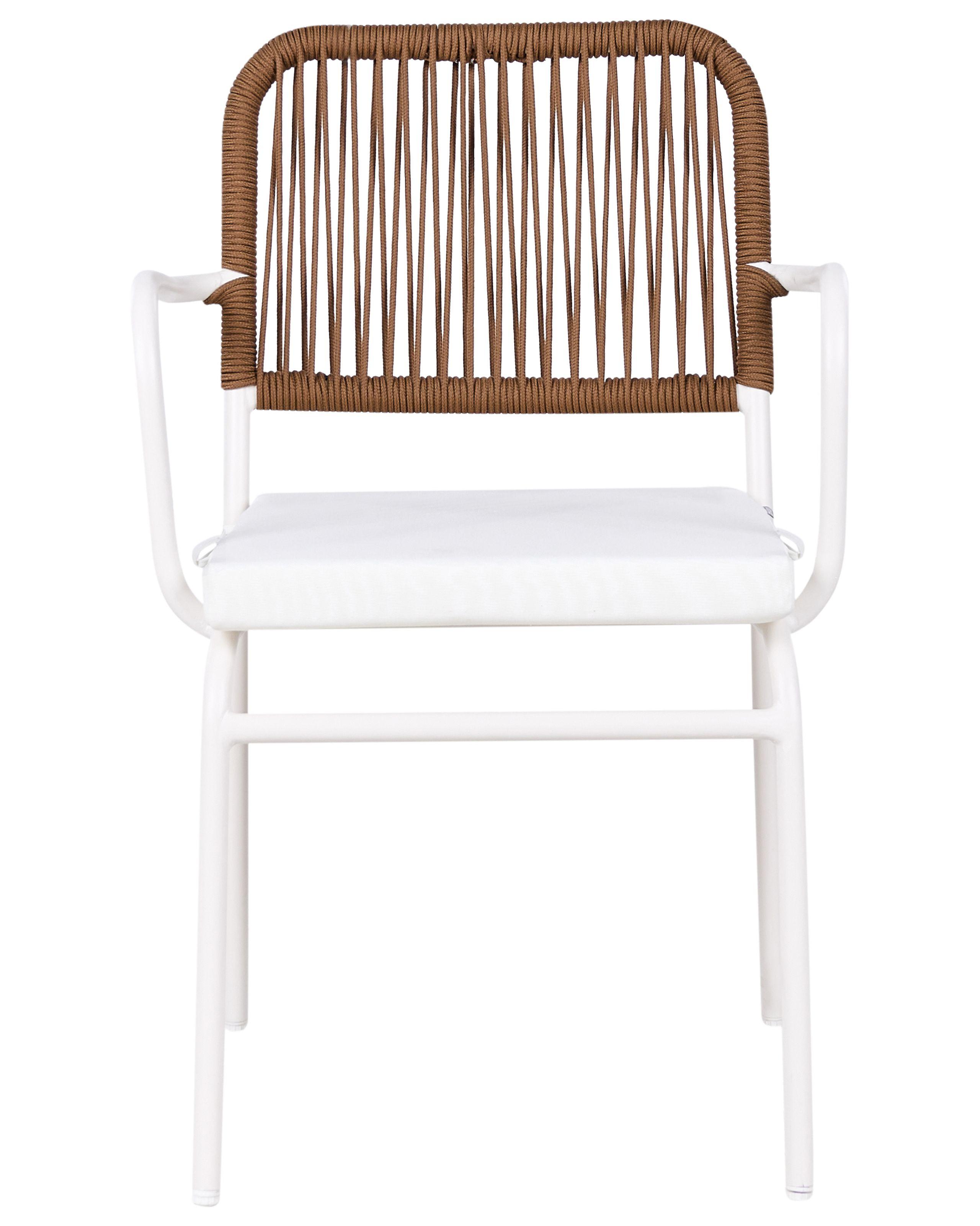 Beliani Set di 8 sedie da giardino con cuscini en Alluminio Moderno TACENO  