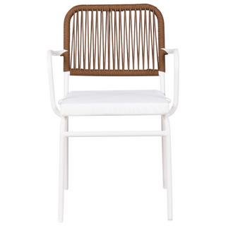 Beliani Set di 8 sedie da giardino con cuscini en Alluminio Moderno TACENO  