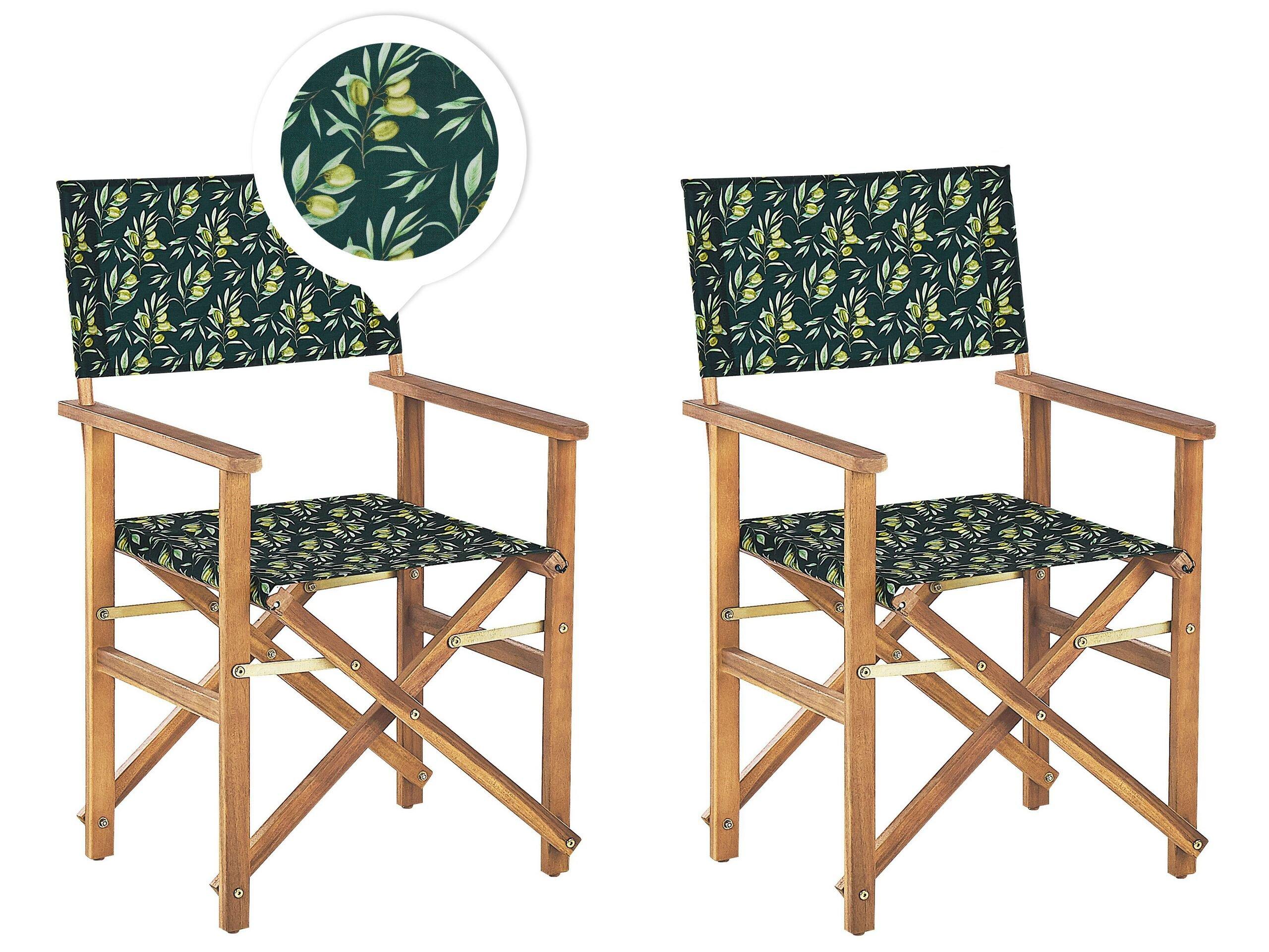 Beliani Lot de 2 chaises de jardin en Polyester Moderne CINE  