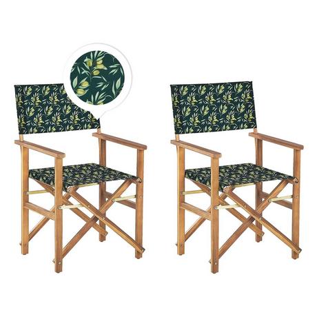 Beliani Lot de 2 chaises de jardin en Polyester Moderne CINE  