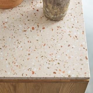 Tikamoon Bibliothèque basse en chêne massif et terrazzo premium Pink Miho  