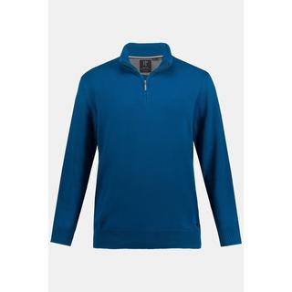 JP1880  Maglione polo con collo alto, zip e maniche lunghe 