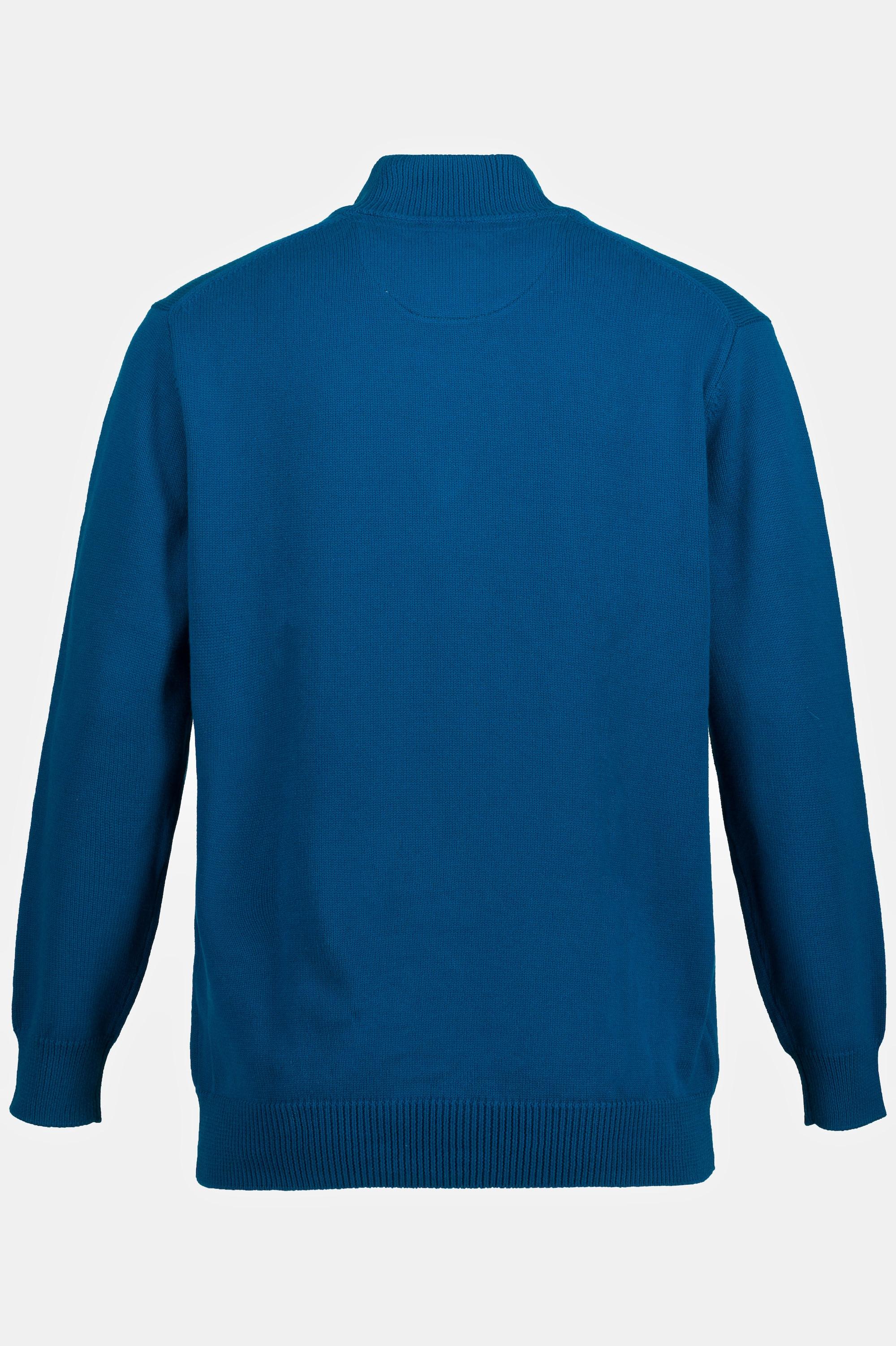 JP1880 Pull camionneur en maille Col montant Fermeture Éclair Manches longues  