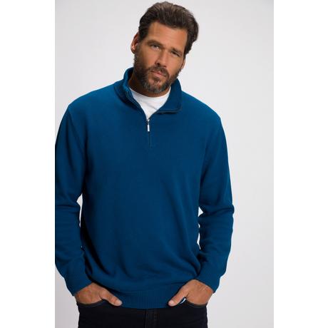 JP1880 Pull camionneur en maille Col montant Fermeture Éclair Manches longues  