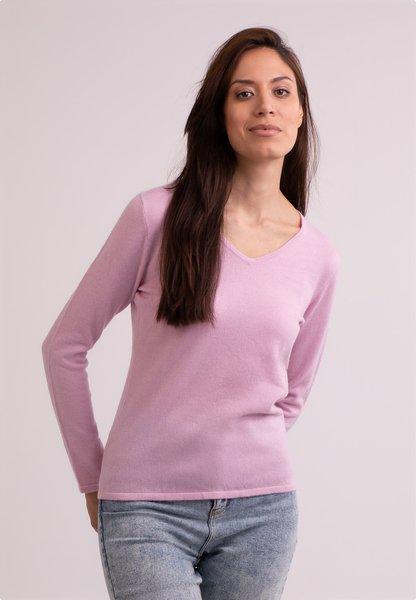 CASH-MERE.CH Pull col V en cachemire recyclé  