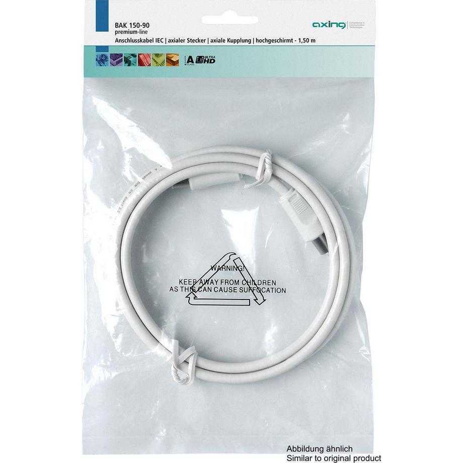 Axing  Axing BAK99990 cavo coassiale 10 m IEC Bianco 