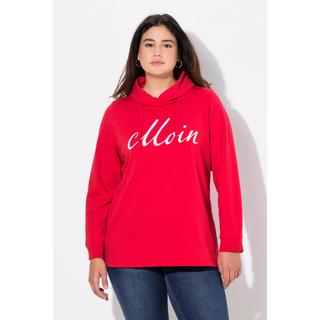 Ulla Popken  Sweat-shirt col montant et manches longues. Imprimé « salut ». 